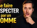 Un homme pensif, avec un texte en français : "se faire RESPECTER par un HOMME". Il est important de ne pas tout accepter d'un homme.