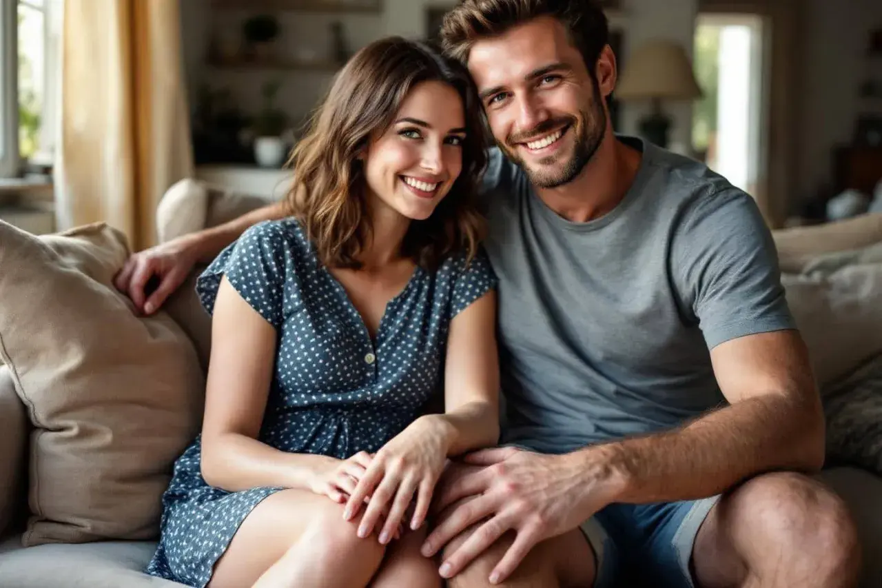 Un couple complice, un regard intense, une main sur la cuisse, la tension sexuelle est palpable.