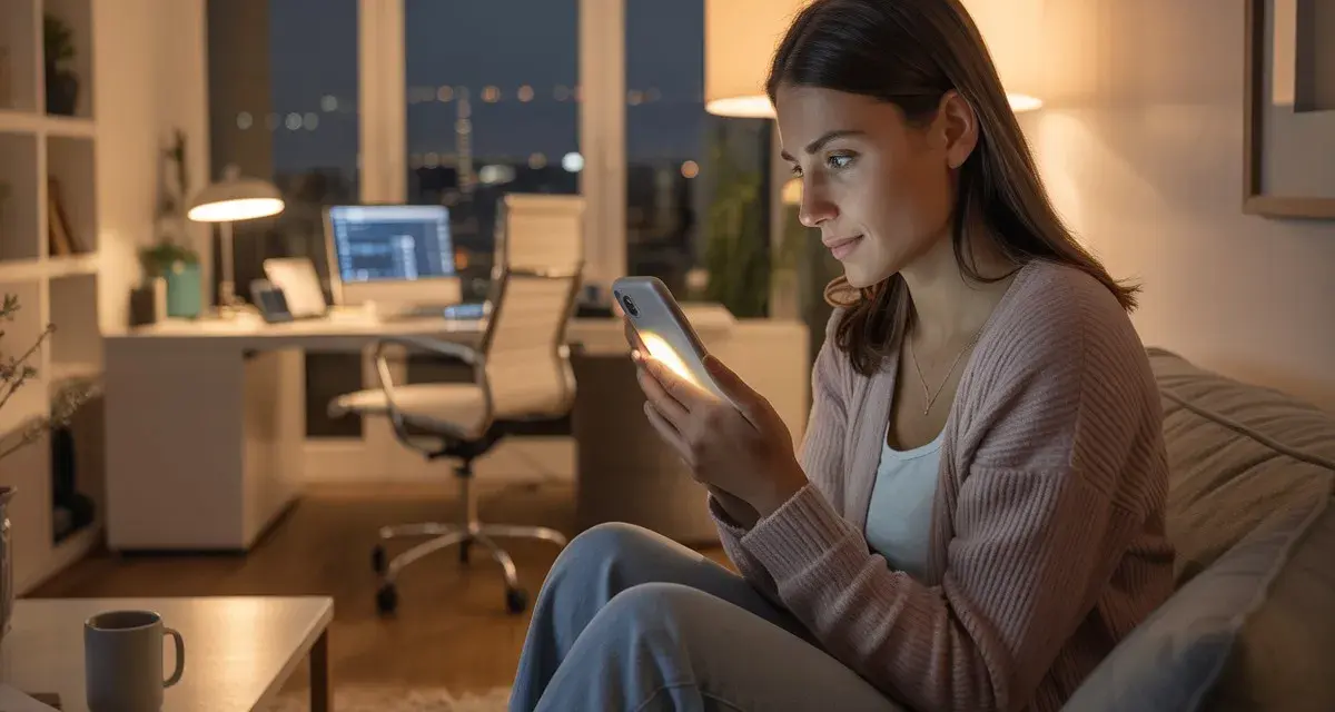 Elle lit un message sur son téléphone, le cœur battant. Quand un homme te dit "tu es à moi", le monde s'arrête.