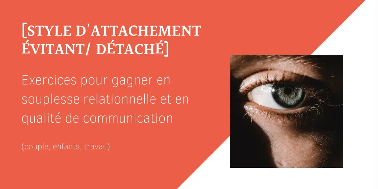 Un œil bleu intense, symbolisant une relation qui n'évolue pas, sur fond orange. Exercices pour améliorer la communication.