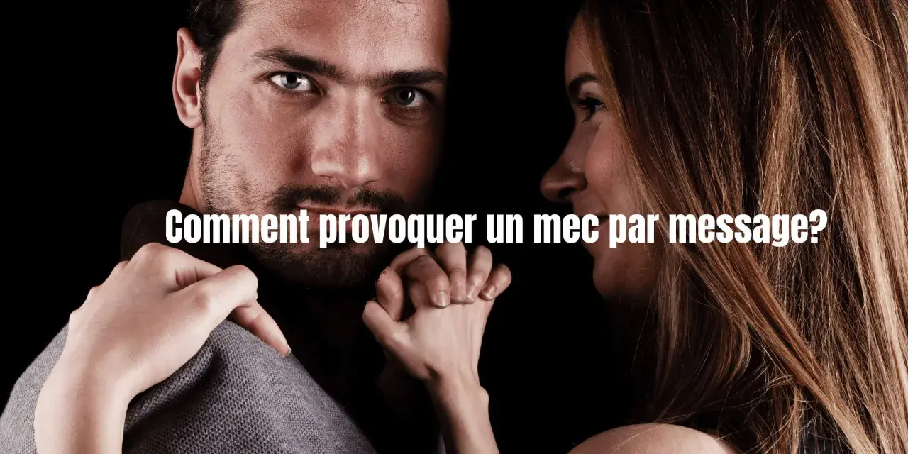 Un homme et une femme se regardent intensément. Elle lui murmure à l'oreille, suggérant comment exprimer son désir à un homme par sms.