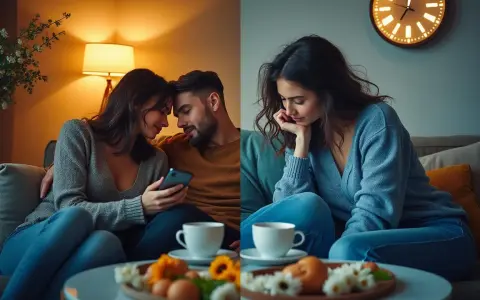 Un couple complice sur son téléphone, le **libido augmente**. À côté, une femme pensive, le regard perdu, une tasse de café à portée de main.