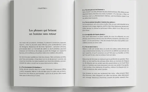 Chapitre 3 : Comprendre les sous-entendus des hommes. Les mots peuvent détruire. Ce texte explore les phrases qui blessent profondément un homme, affectant son identité et sa valeur.