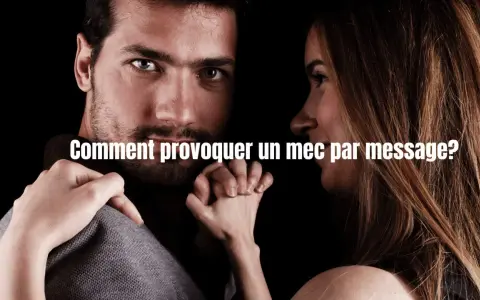 Un homme et une femme se regardent intensément. Elle lui murmure à l'oreille, suggérant comment exprimer son désir à un homme par sms.