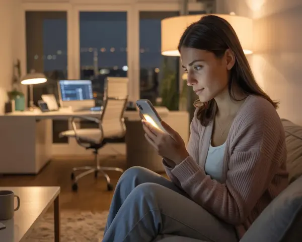 Elle lit un message sur son téléphone, le cœur battant. Quand un homme te dit "tu es à moi", le monde s'arrête.