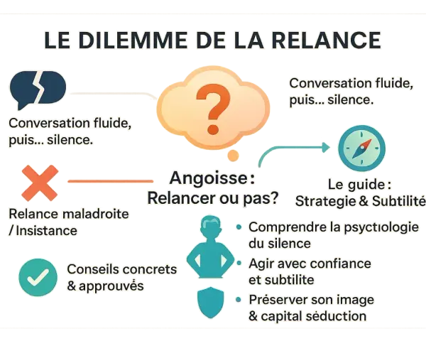 Le dilemme de la relance : que recherches-tu ? Entre angoisse et conseils, une boussole guide vers la subtilité.