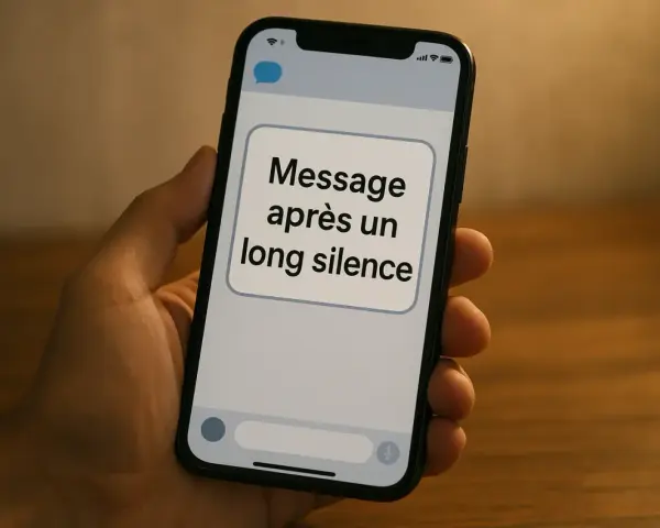 Un message après un long silence. J'attends une réponse, mais il ne répond pas à mon message.
