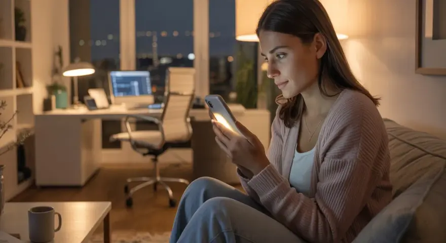 Elle lit un message sur son téléphone, le cœur battant. Quand un homme te dit "tu es à moi", le monde s'arrête.