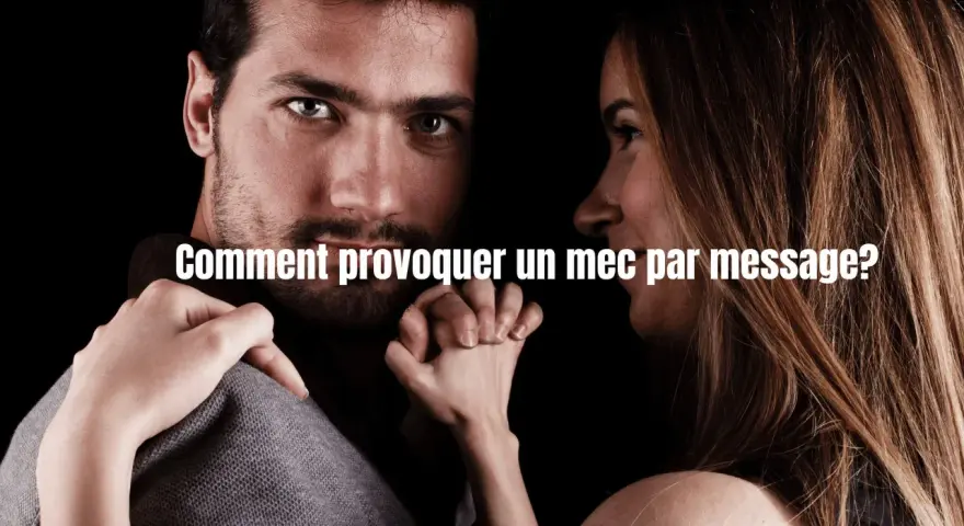 Un homme et une femme se regardent intensément. Elle lui murmure à l'oreille, suggérant comment exprimer son désir à un homme par sms.