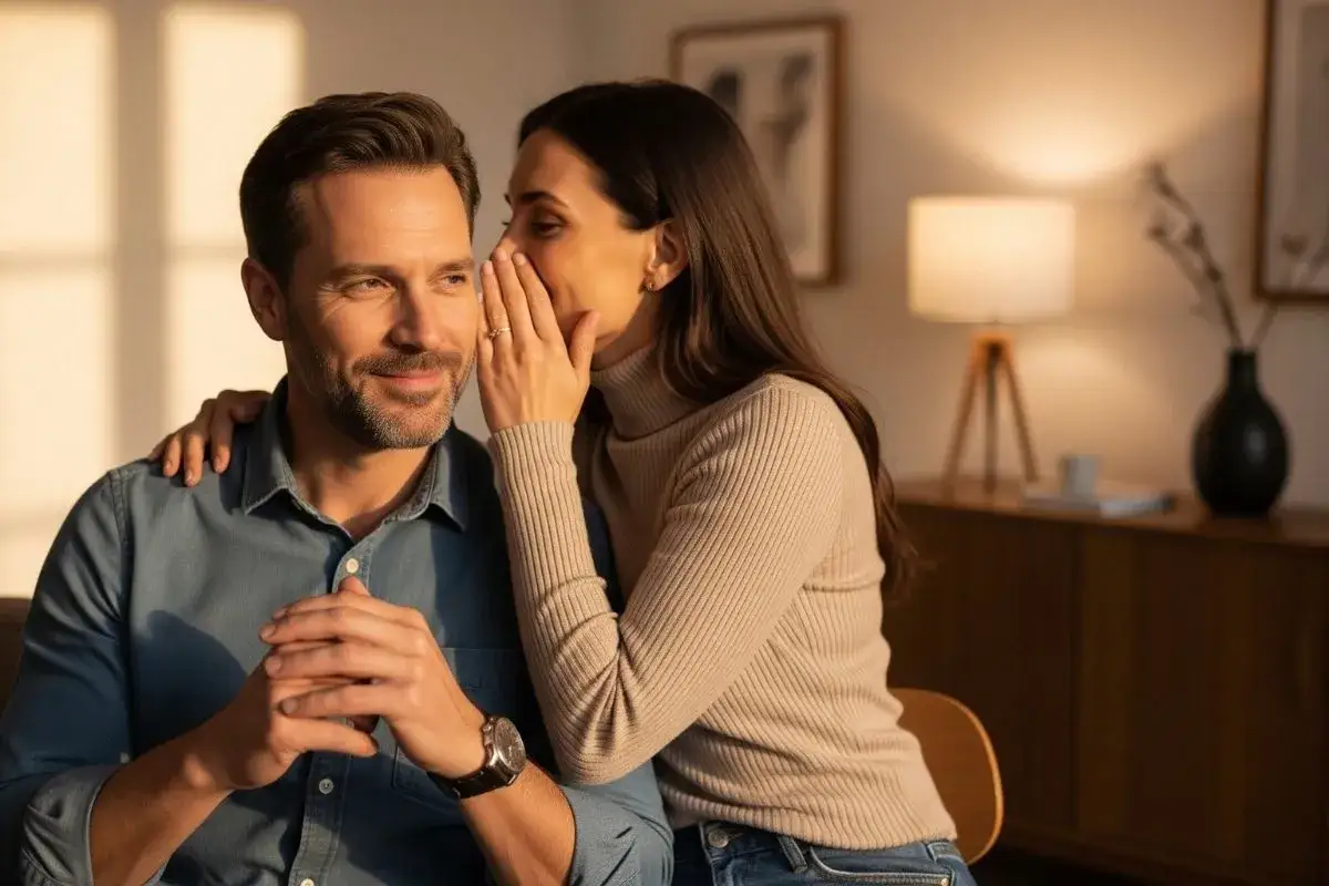 Elle murmure un surnom à son oreille, un secret partagé au début de leur relation.
