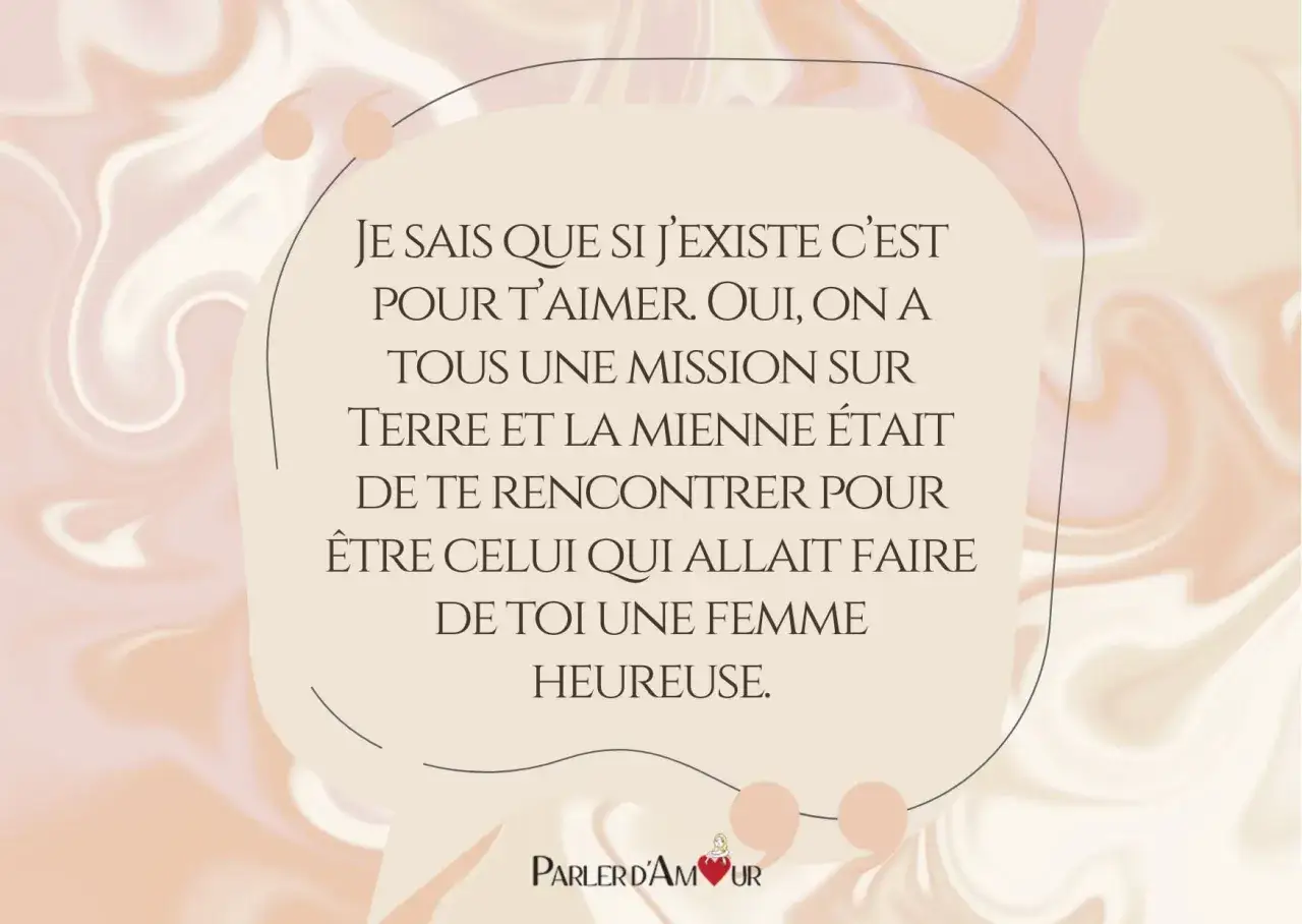 Il ma dit je t'aime. Une d&eacute;claration d'amour sur fond pastel, une mission de vie : rendre une femme heureuse.
