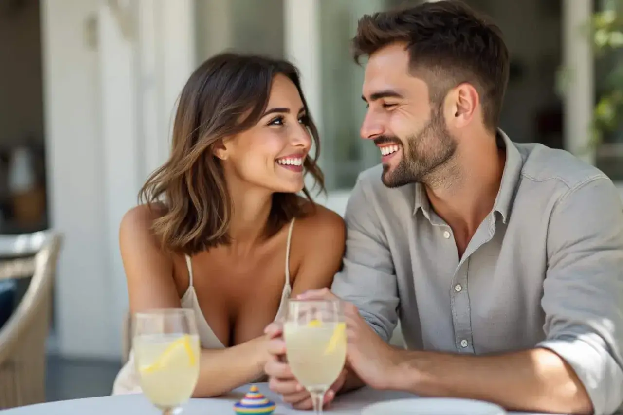 Un couple rit en se regardant, un moment de complicité. C'est ce que les hommes aiment que les femmes fassent : partager des instants de joie sincère.