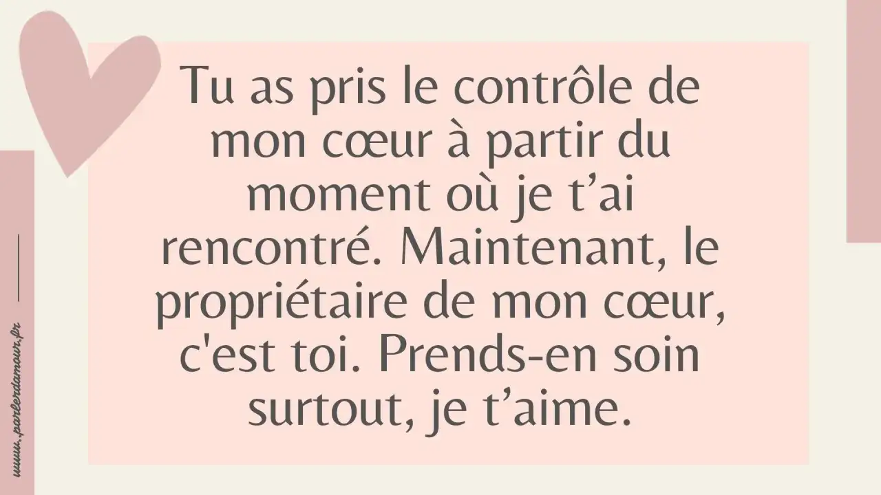 Une phrase qui touche un homme :